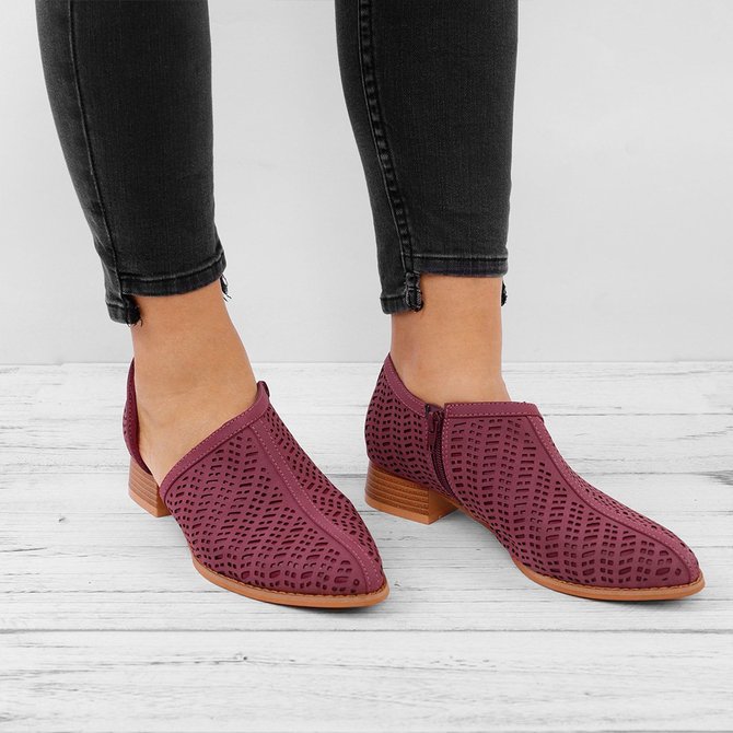 Women Fall Detailed Open Side Flat Sandals