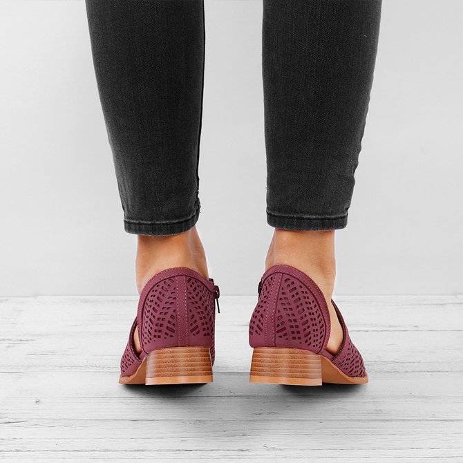 Women Fall Detailed Open Side Flat Sandals