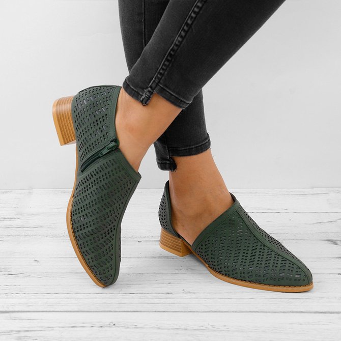 Women Fall Detailed Open Side Flat Sandals