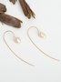 zolucky Womens Pear Vintage Simple Earrings