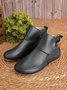 zolucky Women Casual Green Daily Adjustable Soft Leather Booties