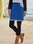 Casual Cotton-Blend Skirt
