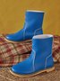 Women Casual PU Snow Boots Full Waterproof Insulated Low Heel Winter Boots