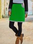 Casual Cotton-Blend Skirt