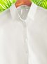 zolucky Women Short Sleeve Linen Casual Blouse