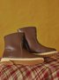 Women Casual PU Snow Boots Full Waterproof Insulated Low Heel Winter Boots