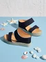 Beach vacation Straw Wedges Sandals