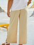 Plus Size Loose Casual Plain Casual Pants