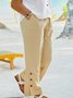 Plus Size Loose Casual Plain Casual Pants