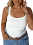 Plus Size Sexy Skinny Solid Sleeveless Knit Tank