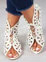 Resort Cutout Lace-Up Sandal Boots