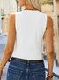 Sleeveless Lace Casual Plain Tank & Cami