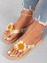 Bohemian Applique Beach Flip-Flops
