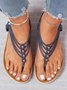 Beaded Thin Strap Bohemian Thong Sandals