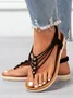 Beaded Thin Strap Bohemian Thong Sandals