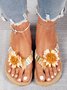 Bohemian Applique Beach Flip-Flops