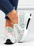 Floral Embroidery Breathable Sheer Mesh Sneakers