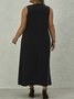 Plus Size Jersey Crew Neck Casual Loose Dress