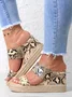 Beach vacation Straw Wedges Sandals