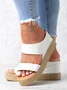 Beach vacation Straw Wedges Sandals