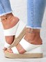 Beach vacation Straw Wedges Sandals