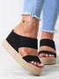 Beach vacation Straw Wedges Sandals