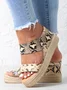 Beach vacation Straw Wedges Sandals