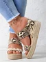 Beach vacation Straw Wedges Sandals