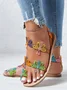 Vacation Butterfly Toe Ring Beach Strappy Sandals