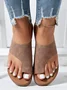 Women Summer Casual Low Heel Open Toe Casual Slide Sandals