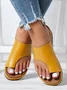 Women Summer Casual Low Heel Open Toe Casual Slide Sandals