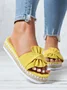 Women Casual Daily Comfy Bowknot Slip On Sandals