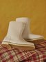 Women Casual PU Snow Boots Full Waterproof Insulated Low Heel Winter Boots