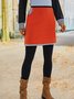 Casual Cotton-Blend Skirt
