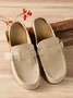 Women Soft Sole Casual Comfy Leather Slip On Sandals