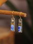 zolucky Woman Fashion Bohemia Blue Alloy Earrings