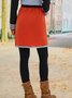 Casual Cotton-Blend Skirt