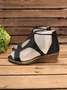 zolucky Women Casual Leather Comfy Wedge Sandals