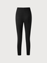 Plain elastic waist foundation simple high elastic Pants Leggings