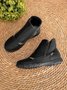 Faux Leather Panel Zip and Fleece Soft Ankle Ankle Boots