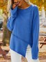 European and American large size retro casual irregular sweater