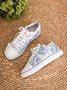 Lightweight Breathable Blue Floral Sneakers Espadrilles