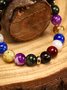 Leisure Ethnic Style Natural Mineral Colorful Beaded Bracelet