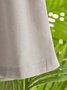 Gray Shawl Collar Cotton-Blend Long Sleeve Top