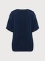 V Neck Casual Letter T-Shirt
