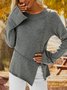 European and American large size retro casual irregular sweater