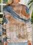 Crew Neck Abstract Sweatshirt