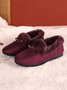 Winter Casual Non-Slip Furry Lined Flat Peas Shoes