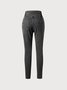 Casual Tight Plain Pocket Legging