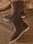 Women Casual PU Snow Boots Full Waterproof Insulated Low Heel Winter Boots
